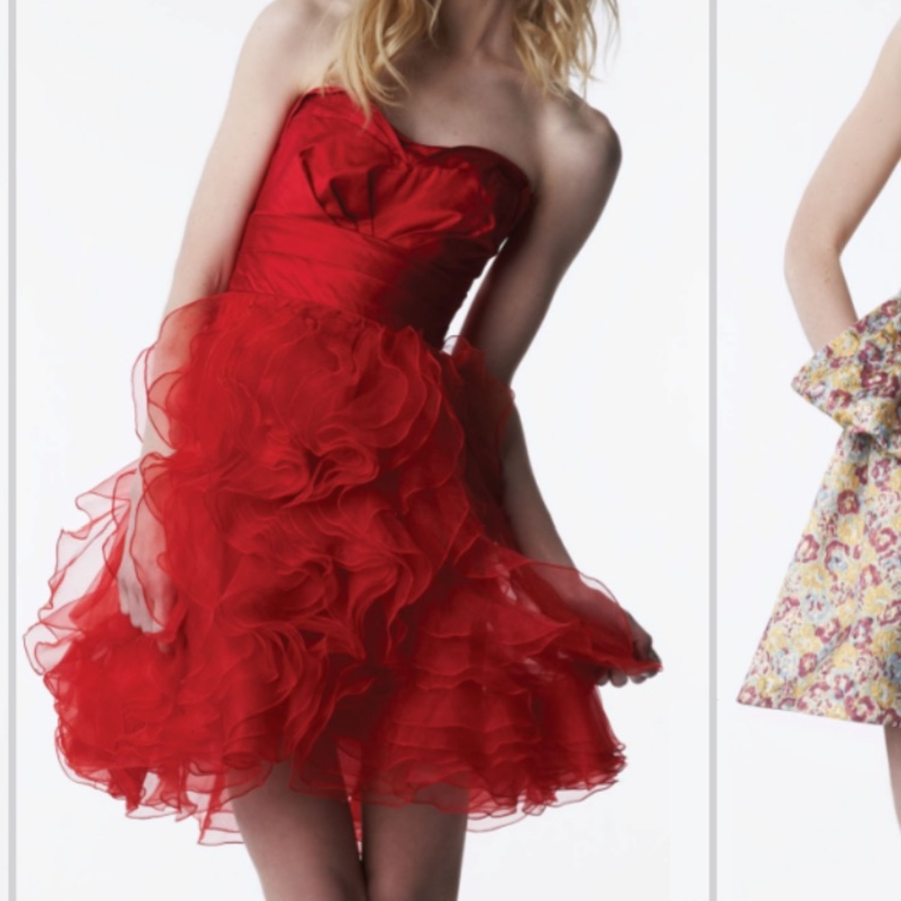 NWT Zac posen for target red strapless dress